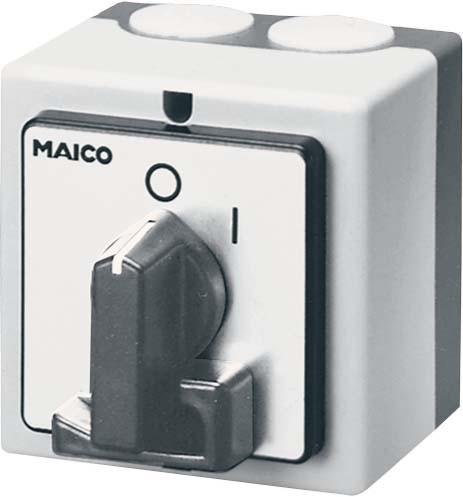 Actual product image Maico MAI HS3 Main switch 82x82x127mm 16A IP65 Surface mounted (Housing)