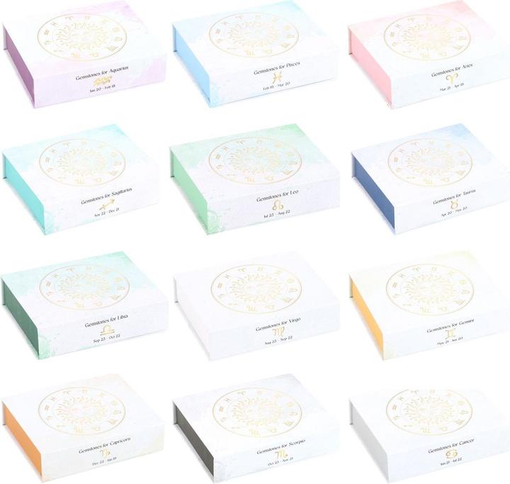 Actual product image Something Different Zodiac Crystal Tumbled Stone Set (Pack of 12)