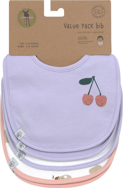 Actual product image Lässig Lätzchen Klett-Lätzchen 5er Pack Bibs aus Bio-Baumwolle (3 months)