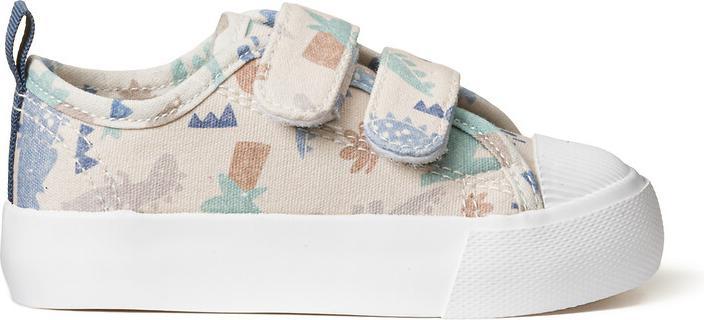 Actual product image La Redoute Collections Printed canvas trainers with Velcro fastening (21)