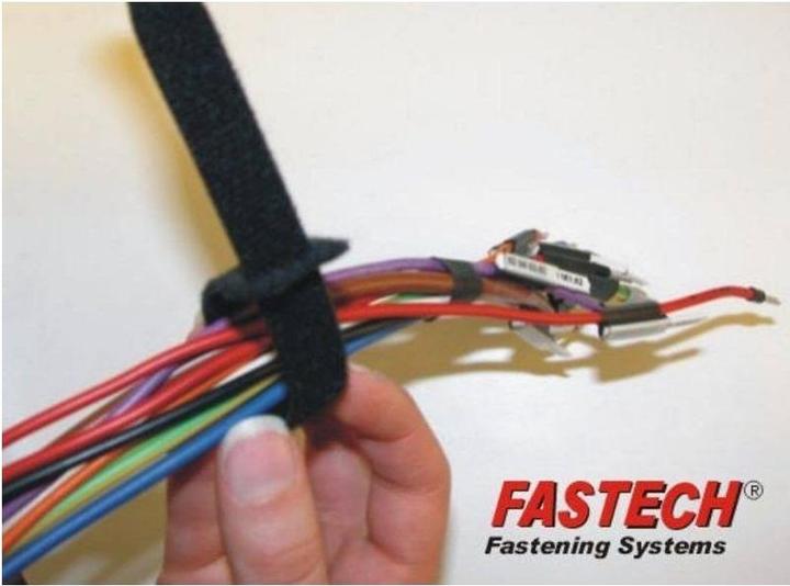 Produktbild Fastech ETK-1-1 Strap, schwarz, 13x150mm (Klettkabelbinder, 150 mm, 10 Stk.)