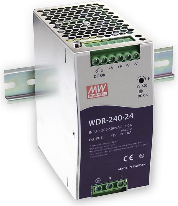MeanWell Alimentation électrique sur rail DIN (rail DIN)