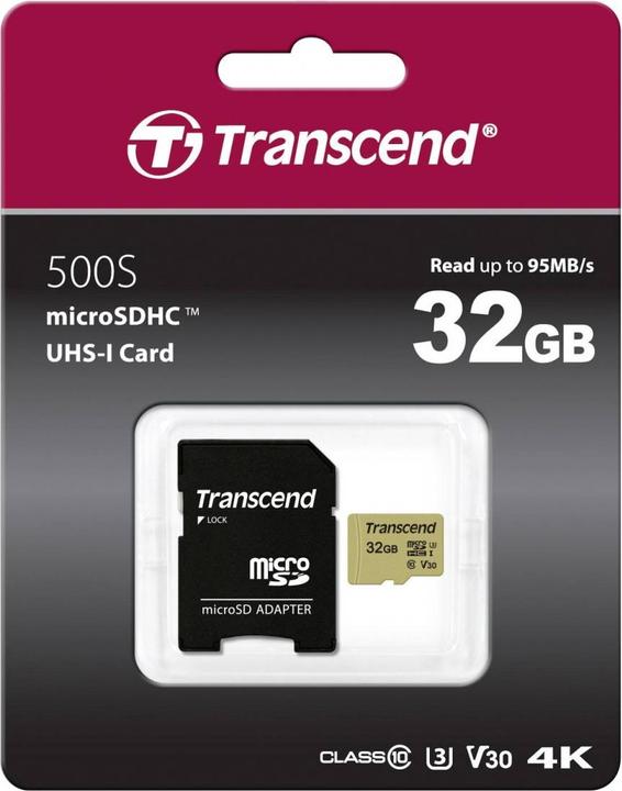 Image du produit Transcend CARTE SD 32GB UHS-I U1 (32 Go, microSDHC, U1, UHS-I)