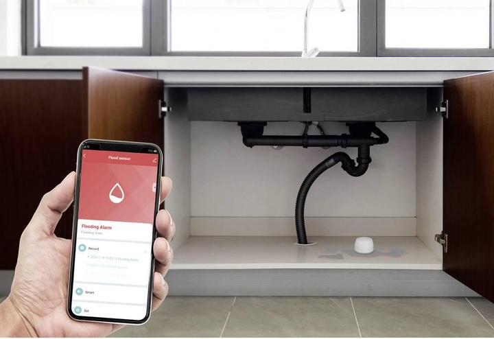 Image du produit Sygonix SY-6515316 Funk-Wassermelder mit App-Steuerung batteriebetrieben
