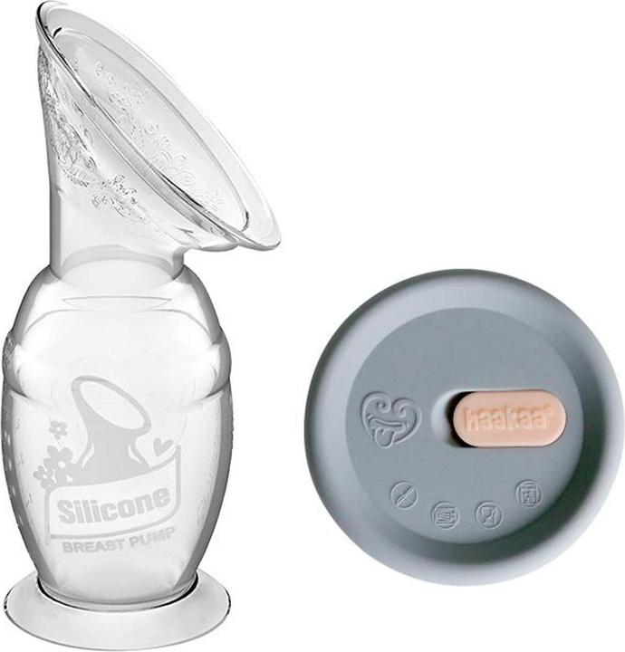 Actual product image Haakaa 100ml Silicone Breast Pump with Suction Base & Silicone Cap