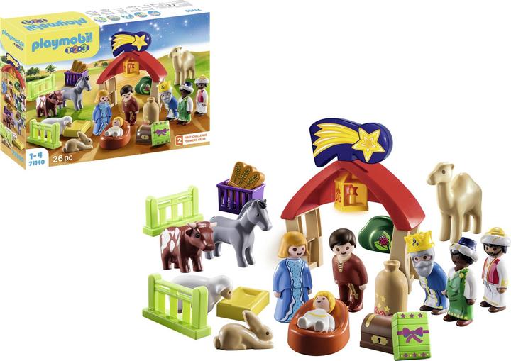 Produktbild Playmobil 1.2.3. Krippe (711410, Playmobil 1.2.3)