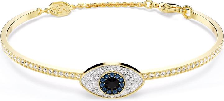 Swarovski Symbolica Armreif Böser Blick Blau Gold (17 cm, Swarovski Metall)