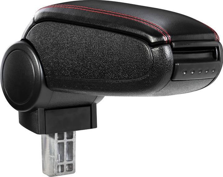 Actual product image Pro-Tec Centre armrest BMW E36 storage compartment imitation leather black with red stitching