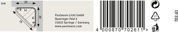 Actual product image Paulmann Profile diffuser (L x W) 200 cm (200 cm, Indoor)
