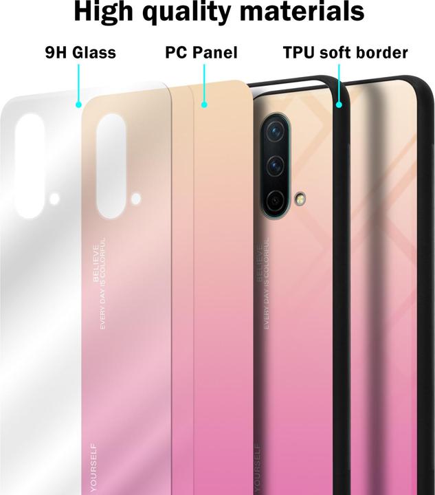 Productafbeelding Cadorabo TPU 2 Kleuren Glazen Hoesje (OnePlus Noord-CE 5G)