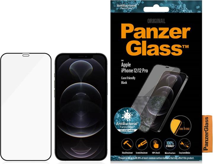 PanzerGlass Edge-to-Edge (1 Stück, Apple iPhone 12, Apple iPhone 12 Pro)