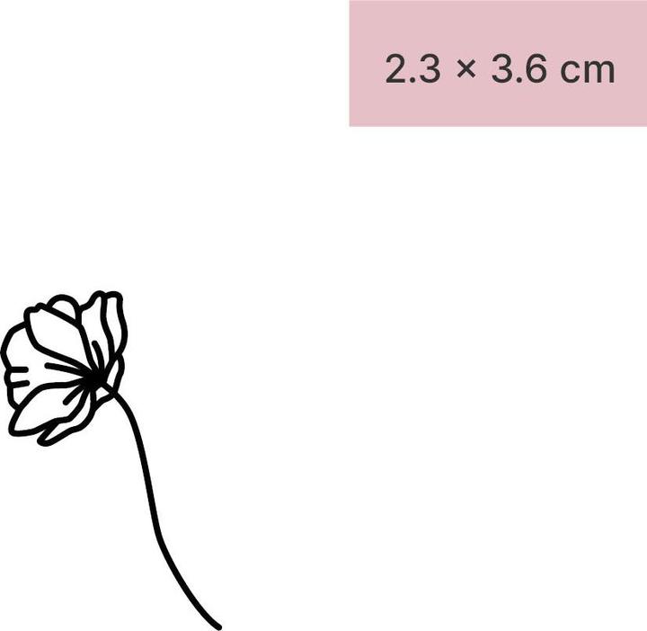 Produktbild minink Temporäres Tattoo – Mohnblume