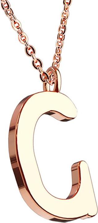 Star Piercing Kette rosegold Anhänger Buchstabe C (ohne Messing, Chirurgenstahl 316L)