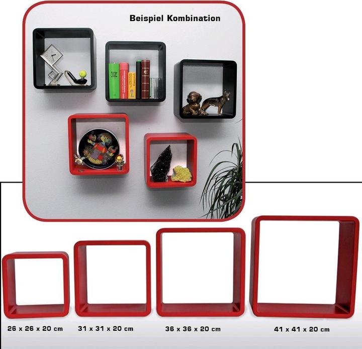 Image du produit Safe Cadre de présentation Rouge 36x36 (36 x 36 x 19,5 cm)