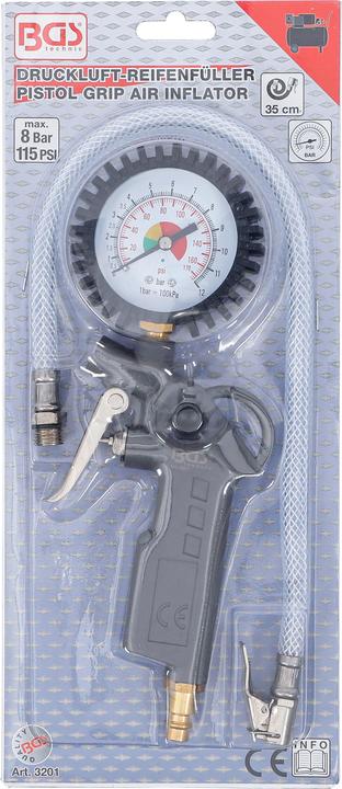 Actual product image BGS Pistol-Grip Air Inflator 0 - 8 bar