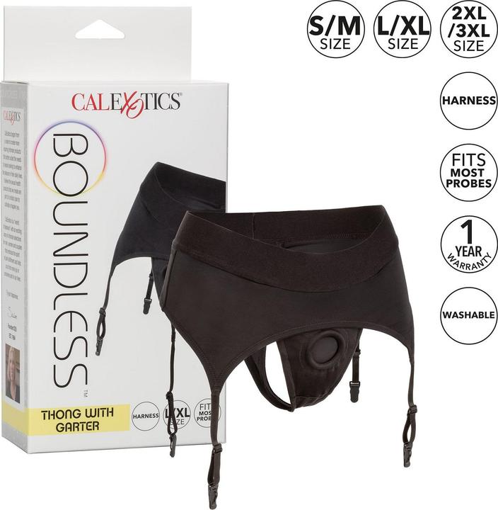 Actual product image CalExotics Boundless™ Thong with Garter - L/XL (L, XL)