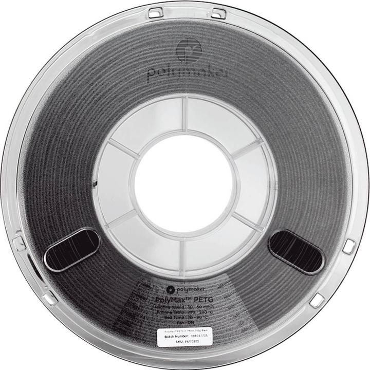 Actual product image Polymaker PolyMax PETG V2 - Black - 1.75mm (PETG, 1.75 mm, 750 g, Black)