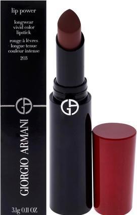 Giorgio Armani Lip Power Longwear Vivid Color Lipstick 203 Mystery for Women 0.11 oz