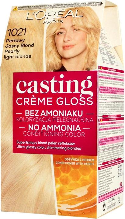 L'Oréal Paris Cream Gloss Cream Coloring No.1021 Light Pearl For light hair (1021 Light Pearl)