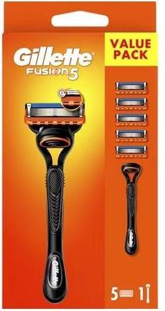 Actual product image Gillette Fusion Manual Razor + 5 Blades