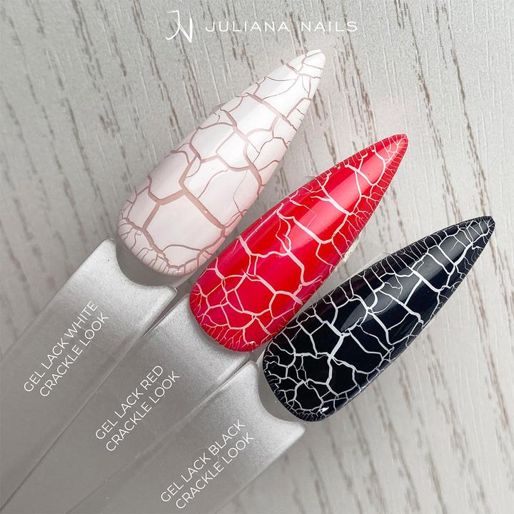 Image du produit Juliana Nails Gel Lack Black Crackle Look (Aspect craquelé noir, Vernis à ongles effet gel)