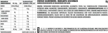 Nutritional values and ingredients Clif Bar Shot Bloks (Margarita, 18 pcs., 1080 g)