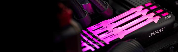 Actual product image Kingston FURY Beast RGB (4 x 8GB, 2666 MHz, DDR4-RAM, DIMM)