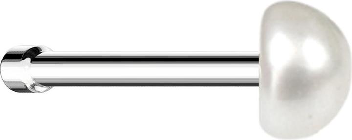 Star Piercing Nasenstecker gerade mit Perle (925 Sterlingsilber, ohne Messing)