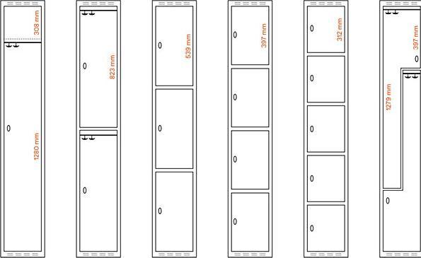 Produktbild kaiserkraft Schliessfachschrank Fydor (120 cm, 190 cm)