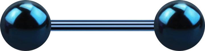 Star Piercing Micro Barbell dunkelblau mit zwei Kugeln (ohne Messing, Chirurgenstahl 316L)