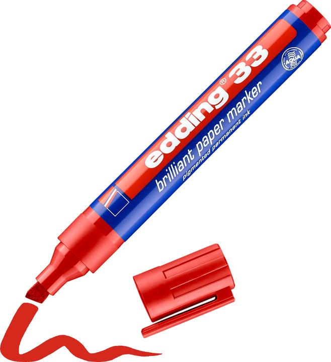 Immagine prodotto Edding Marcatore permanente 33 (Rosso, 1 mm, 1 x)