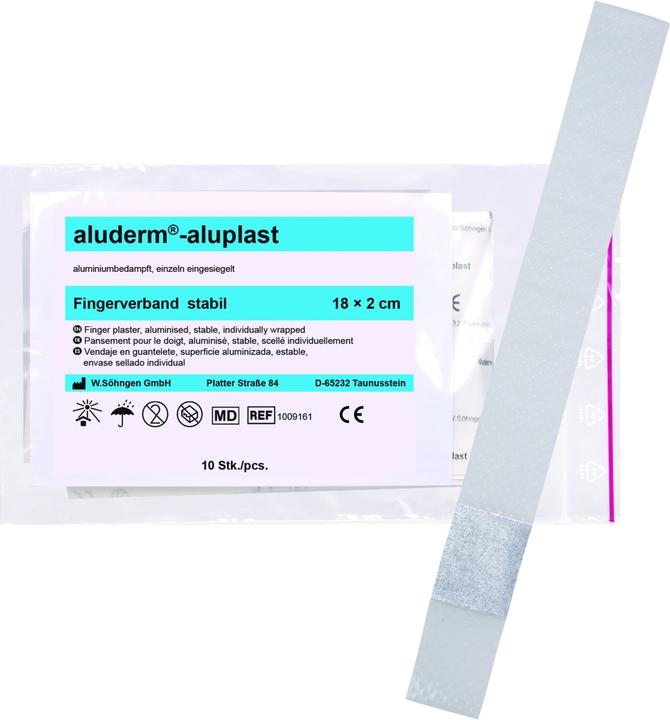 Actual product image Aluderm ® Universal plaster aluplast 2 x 18 cm (W x L) non-waterproof non-elastic white 10 pcs./pack. (10 x)