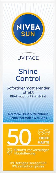 Actual product image NIVEA Sun UV Face Shine Control (Sun cream face, SPF 50, 50 ml, 69 g)