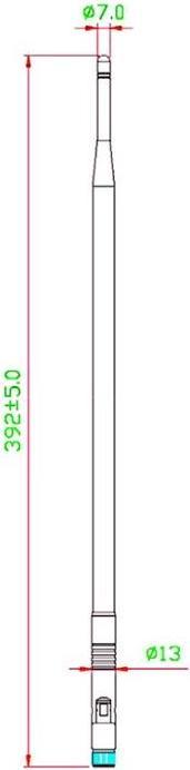 Actual product image Alfa Network ARS-N19 /PLASTIC BAG - ARS-N19 Plastic Bag - 2.4 GHz 9 dBi Dipole Antenna + Plastic Bag
