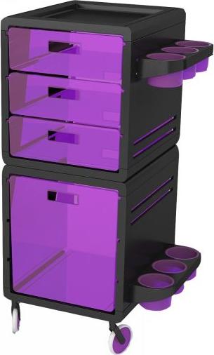 Comair Boy "Sonja" 3 kleine, 1 grosse Schublade Violett-schwarz (Schubladensystem)