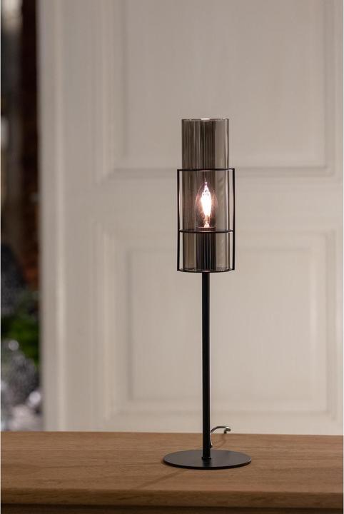 Produktbild Markslöjd Tischleuchte Tubo 1L, E14, 50 cm, Schwarz/Smoke (E14)
