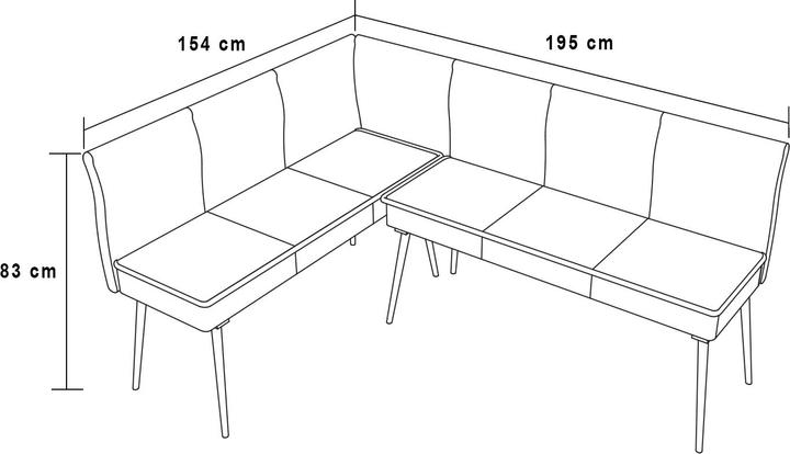 Produktbild HTI-Living Eckbank Links Mesilla (195 cm)