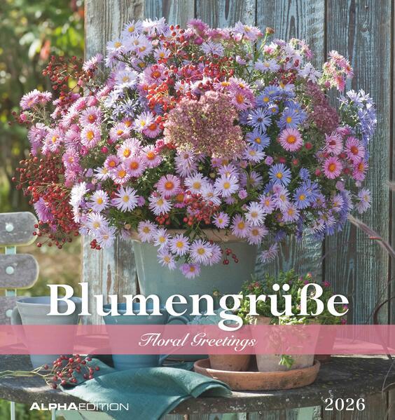 Immagine prodotto Alpha Edition Blumengrüsse 2026 - Postkartenkalender 16x17 cm - Blumen - zum Aufstellen oder Aufhängen - (16 x 17 cm, Tedesco)