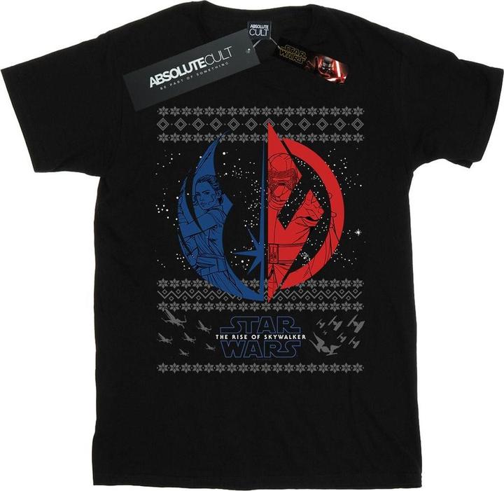 Star Wars The Rise Of Skywalker Christmas Split Symbol TShirt (S)
