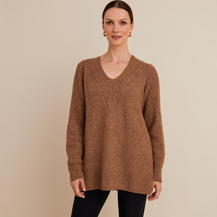 Produktbild Anne Weyburn Feinstrickpullover mit V-Ausschnitt (38)