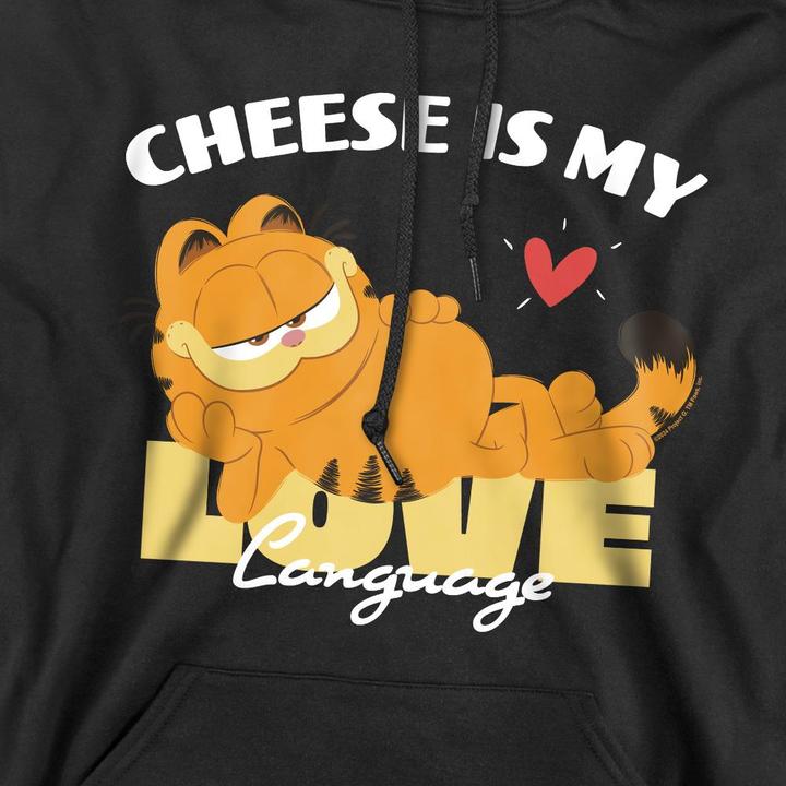 Immagine prodotto Garfield Cheese Is My Love Language Felpa con Cappuccio Uomo (XXL)