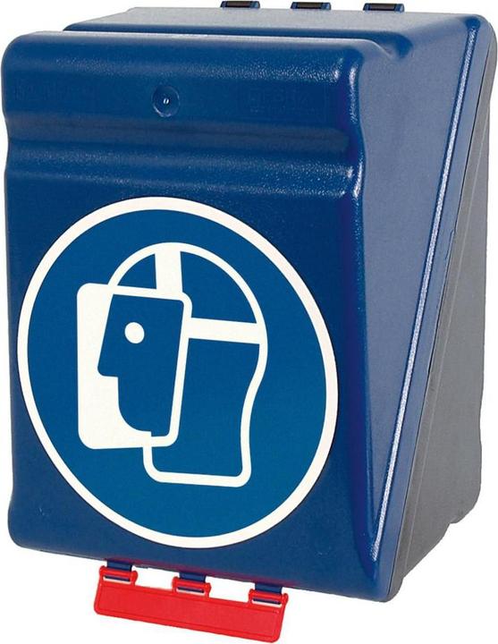Produktbild Brady Aufbewahrungs- und Spenderbox für Gesichtsschutz (nur Symbol M013), ABS Plastik, Blau/Schwar