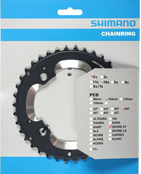 Actual product image Shimano Deore XT FC-M785 Kettenblatt AM 10-fach (38)