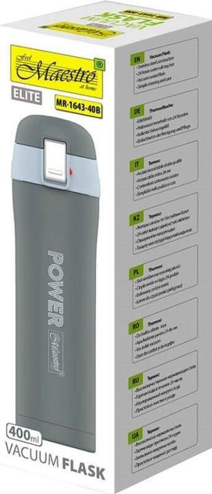 Actual product image Maestro Thermos jug MR-1643-40B (0 4L) grey (0.40 l)
