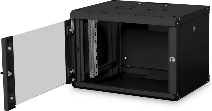 Produktbild Digitus 48,3cm 19Zoll Wandschrank 7HE schwarz Groesse HxBxT 420x600x450 mm (7 HE, 19 Zoll Rack)