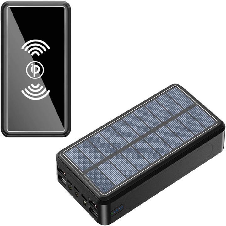Image du produit PhoneLook Power Bank solaire Qi ultra capacité 80000 mAh batterie externe sans fil (80000 mAh)