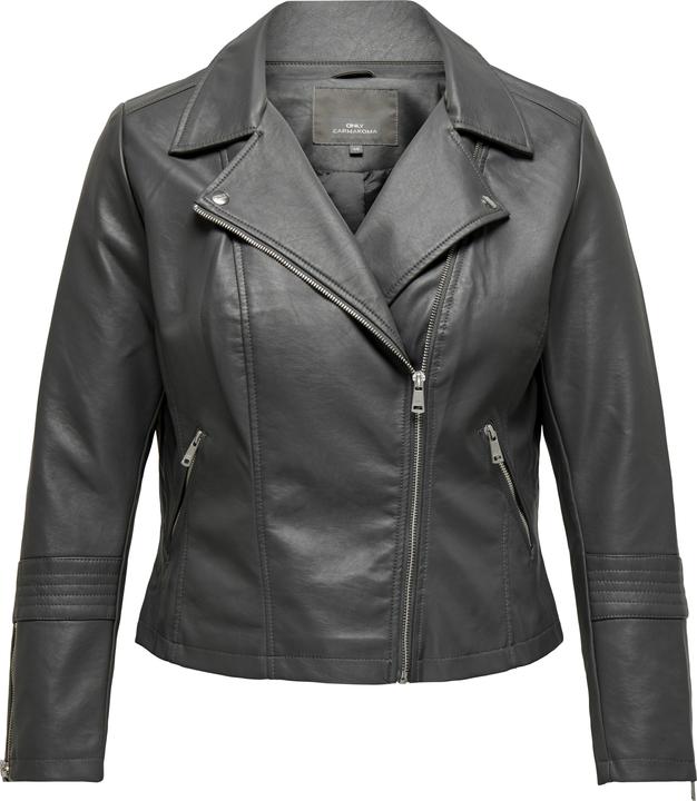 Only Curvy Biker Kunstlederjacke Bikerjacke in Lederoptik (54)