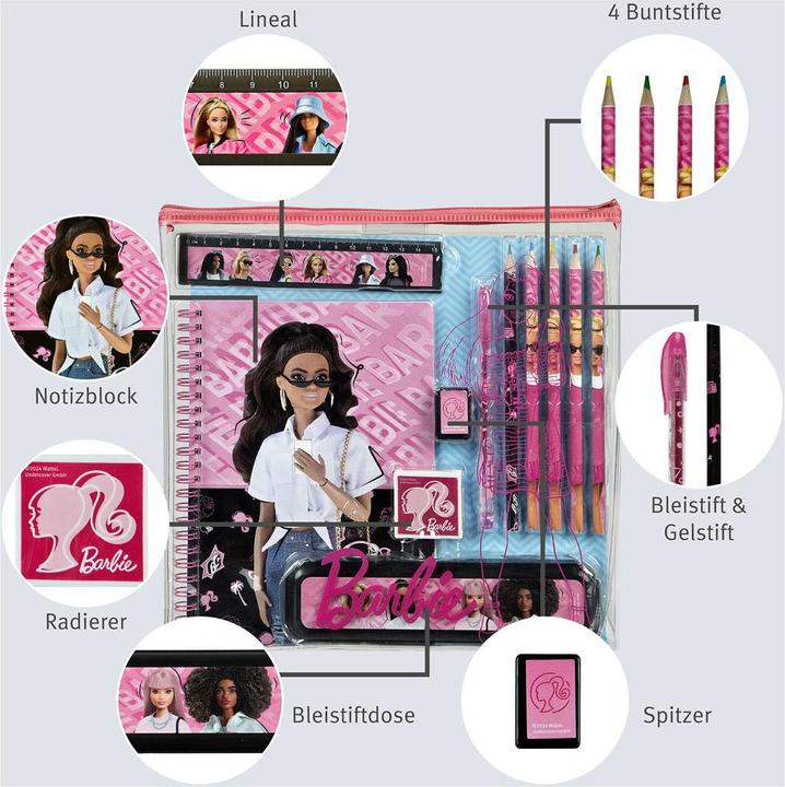 Image du produit Undercover Set d'écriture Barbie 9 pièces