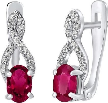 Immagine prodotto Silvego Orecchini in argento con rubino sintetico GRACE QRE03R