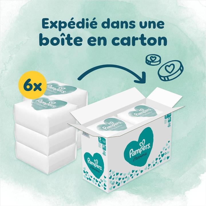 Actual product image Pampers Harmonie (Size 3, Monthly box, 186 Piece)